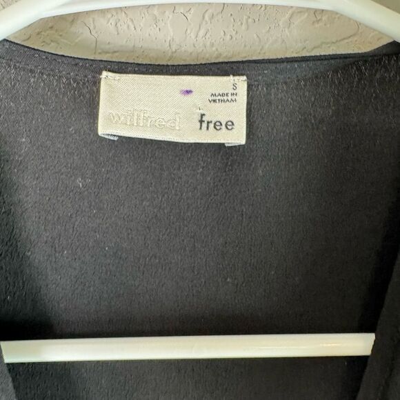 Aritzia Wilfred Free Jessa True Black Maxi Wrap Dress Size S NWT - Picture 3 of 9